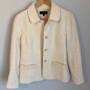 Talbots wool jacket white sz 4